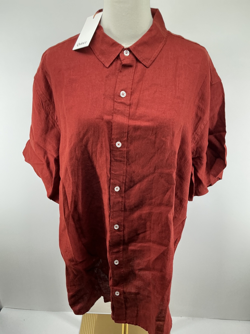 100% European Linen Relaxed Short Sleeve Shirt